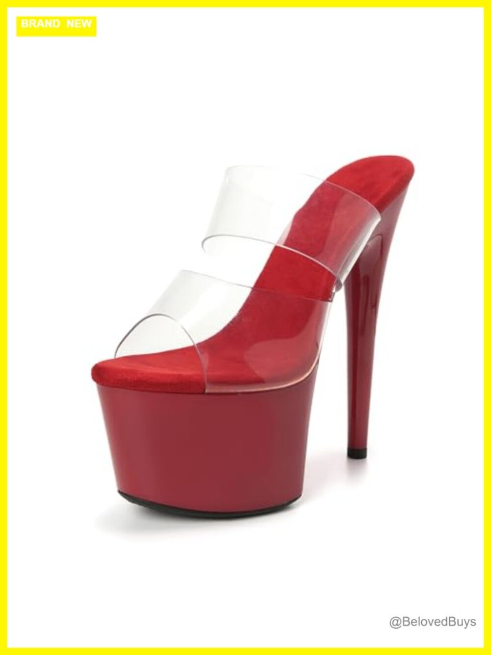 Platform Sandal Heels 7in Stiletto Pole Dance Exotic Shoes TPR Sole